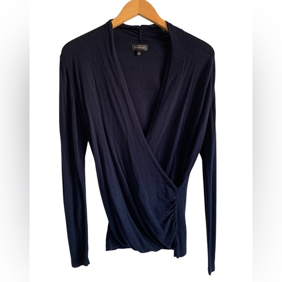 The Limited Navy Blue Long Sleeve Wrap Sweater in Size M - Picture 1 of 8